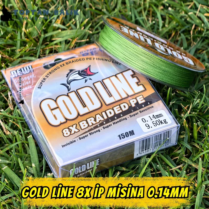 Gold Line 8X Örgü İp Misina 150m 0.14mm (9.50kg Çeker)
