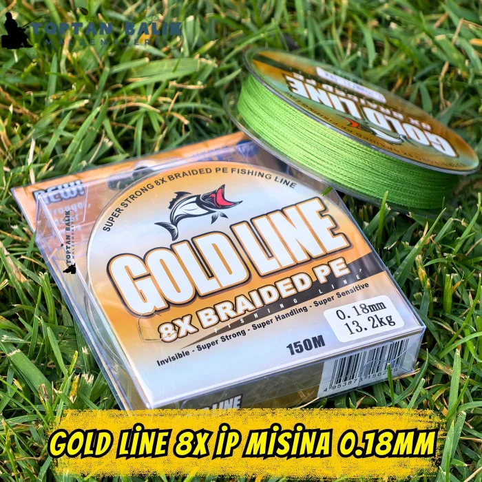 Gold Line 8X Örgü İp Misina 150m 0.18mm (13.2kg Çeker)