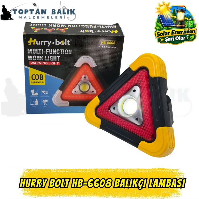 Hurry-Bolt HB-6608 Üçgen Reflektörlü Kamp ve Balıkçı Lambası