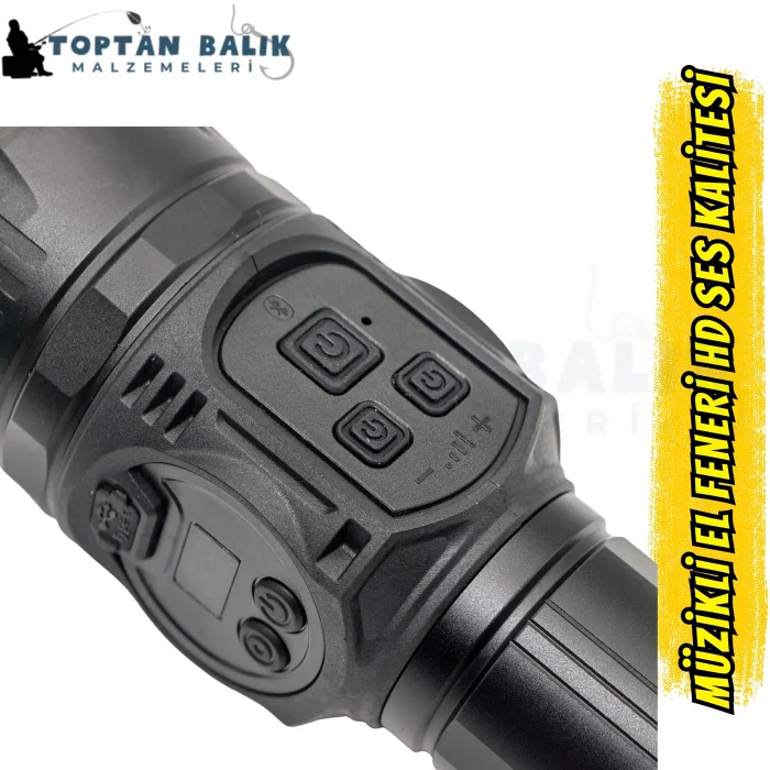W5250B Müzikli Şarjlı LED El Feneri