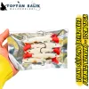 Fırsat Paketi: Turna Silikonu 10cm 18gr - Beyaz Kafa Kırmızı Kuyruk (5’li Set)