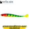 Camorex TW125 Silikon Yem - 12.5cm 10gr (Renk-001 Kırmızı Kafa Yeşil Siyah Çizgili)