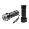 Powermaster PM-6351 UV Işınlı 21 Ledli 10 cm Metal Kasa Pilli El Feneri (395nm Mor Işık)