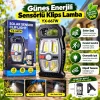 YX-667W Solar Lamba 2400mAh 1200 Lümen Hareket Sensörlü Type-C Şarjlı Güneş Panelli Aydınlatma