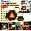 HB-7138 Çok Fonksiyonlu Reflektör Solar Lamba Powerbank Güneş Enerjili Acil Durum İkaz Işığı