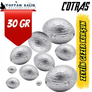 Zeytin Gezer Kurşun Olta Ağırlığı - 30 gr (1 kg Paket)