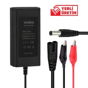 WEKO 12.6V 3A Krokodil Uçlu Masaüstü Şarj Cihazı (3S Li-ion Batarya / Akü Uyumlu - Model 22055)