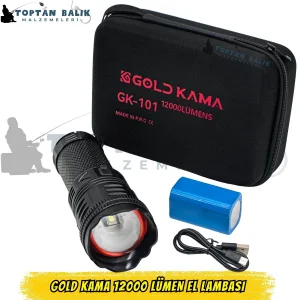 Gold Kama GK-101 12000 Lümen Ultra Güçlü Şarjlı LED El Feneri