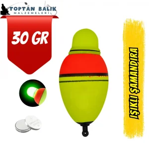 Akıllı Işıklı Gece Şamandırası - 30 gr (Sensörsüz / Sabit Işıklı)