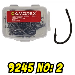 Camorex 9245 Hirisi Teflon Kaplama Sazan İğnesi No: 2