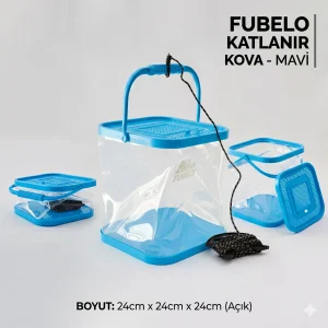 Fubelo Blor Katlanır Silikon Balıkçı ve Kamp Kovası - 10L