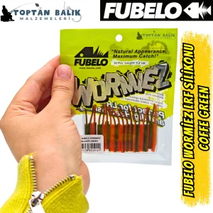 Fubelo Wormiez LRF Silikon Yemi - Coffe Green (5.2 cm / 18 Adet)