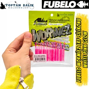 Fubelo Wormiez LRF Silikon Yemi - White Pink Glow 5.2 cm (18 Adet)