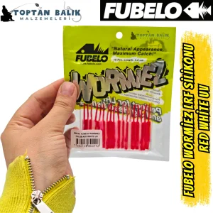 Fubelo Wormiez LRF Silikon Yemi - Red White UV (5.2 cm / 18 Adet)