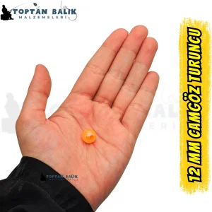 İthal Camgöz Turuncu Sazan Balık Boncuğu 12 mm (İç Çap: 4.3 mm) - 500 Gr Paket