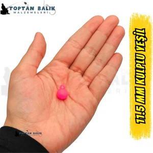 Kulplu Pembe Sazan Balık Boncuğu 11.5 mm (İç Çap: 2 mm) - 500 Gr Paket