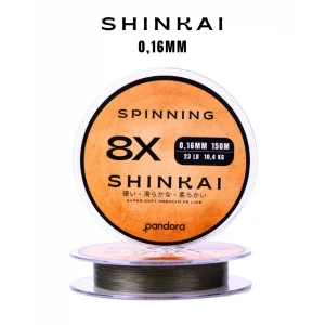 Pandora Shinkai Spinning Örgü İp Misina 150 m - 0.16 mm Dark Green