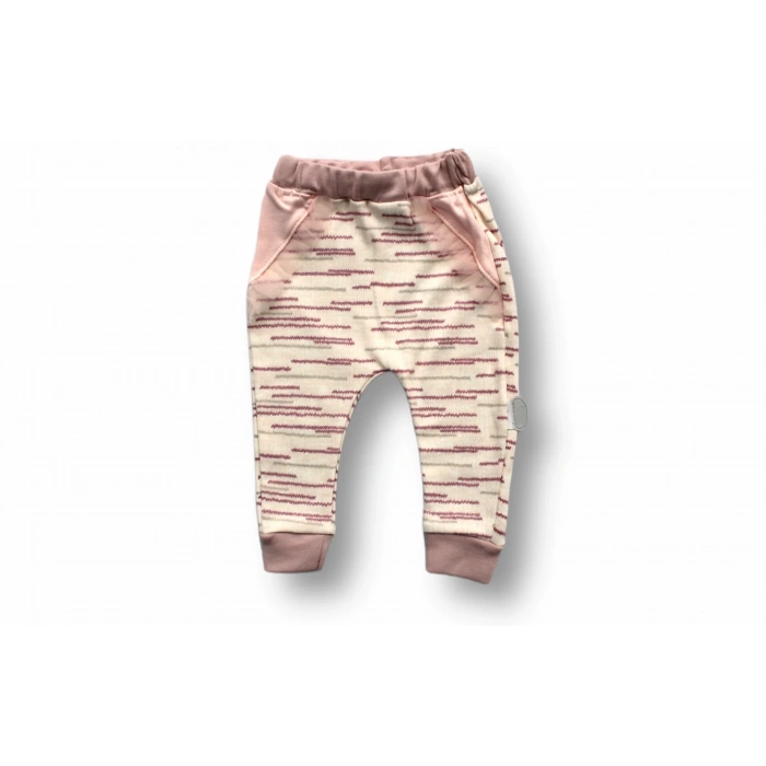 0-3 3-6 6-9 Ay Süslü Ördek Nakışlı Uzun Kollu Sweatli 2li Kız Bebek Takımı Pembe