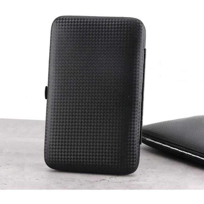 18 Parça Manikür Pedikür Set Kutusu Çelik Deri Çantalı Bakım Seti (4172)