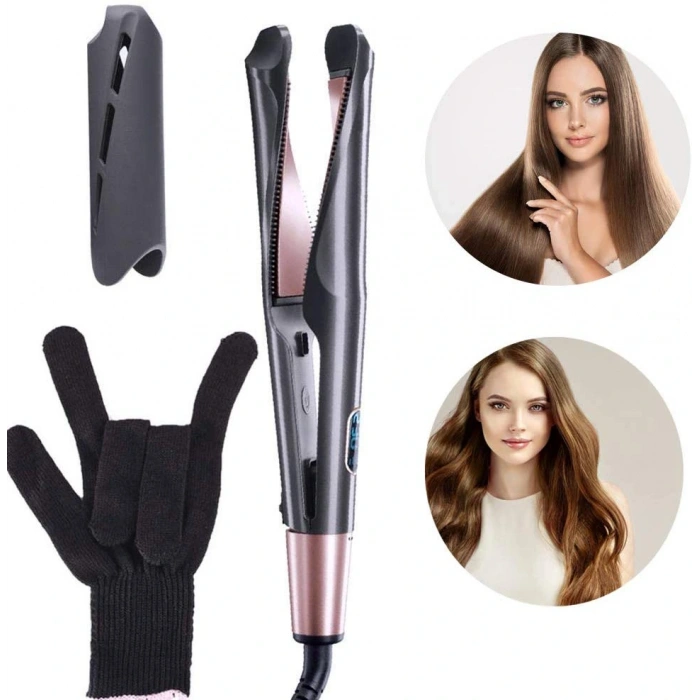 2 İn 1 Profesyonel Saç Düzleştirici Bigudi Maşası (4172)