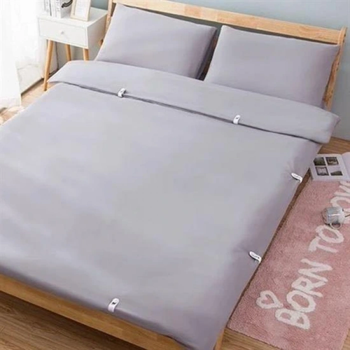 4 Adet İğnesiz Yorgan Çarşaf Ve Perde Tutucu Sabitleyici Kaydırmaz Örtü Düzenleyici Klips (4172)