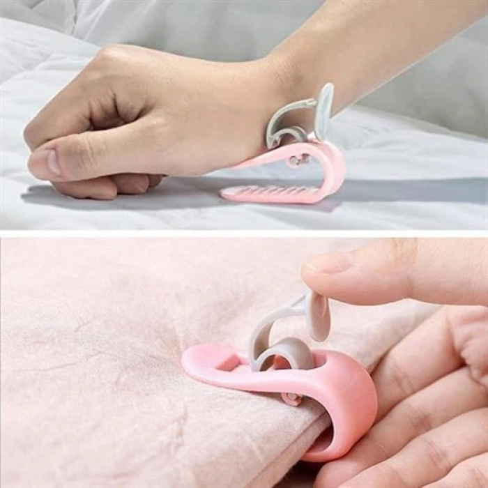 4 Adet İğnesiz Yorgan Çarşaf Ve Perde Tutucu Sabitleyici Kaydırmaz Örtü Düzenleyici Klips (4172)