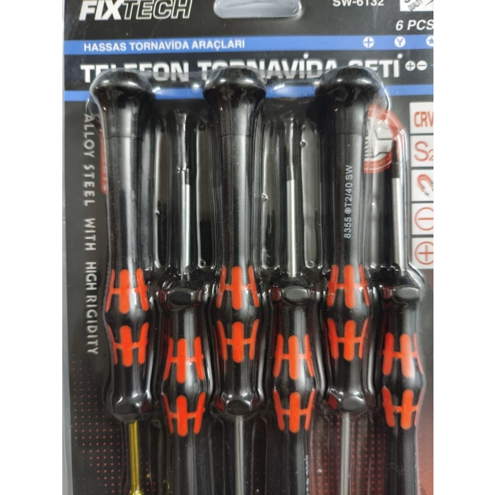 6 Parça Saatçi ve Telefoncu Onarım Tornavida Seti Hassas Tornavida Seti