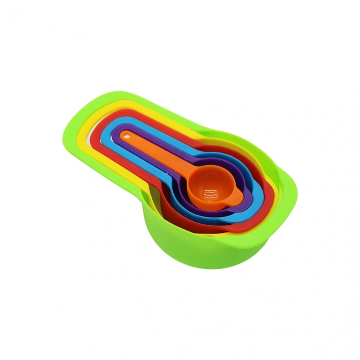 6pcs Plastik Rengarenk Ölçü Kaşık Set (4172)