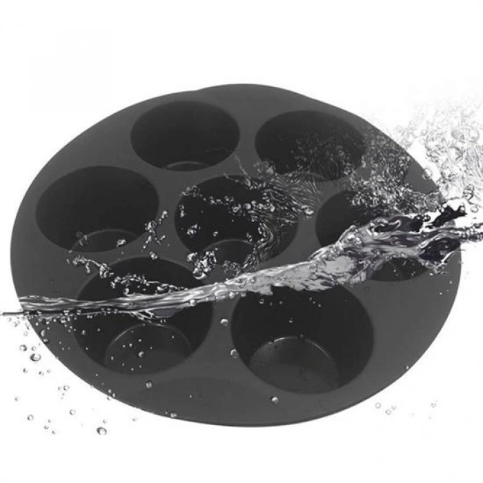 7 Gözlü Silikon Çok Amaçlı Airfryer Muffin Cupcake Kek Ve Çörek Pişirme Kalıbı (4172)