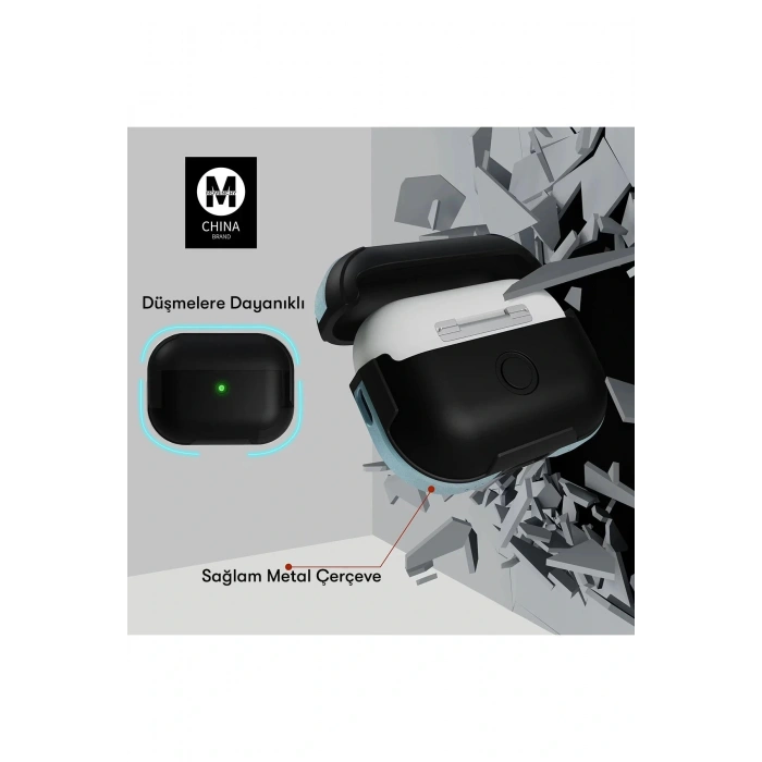 Airpods 3 (3.nesil) MO-A8 Armor Kılıf - Lacivert