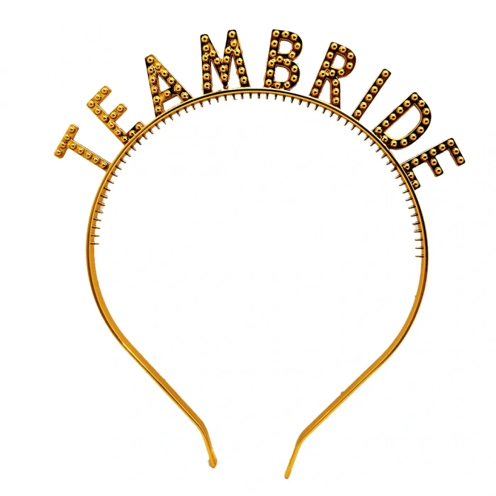 Altın Renk Team Bride Taç Plastik – Gelin Ve Nedime Tacı (4172)