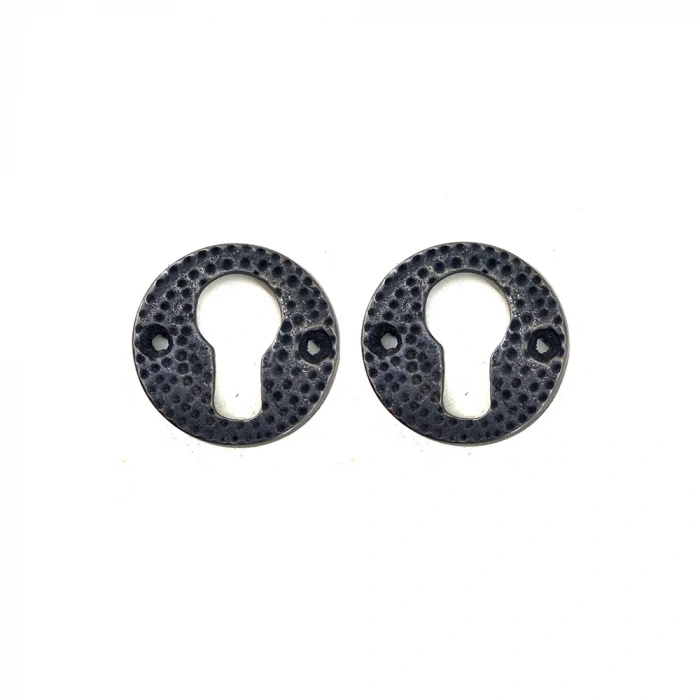 Antika Tarz Dekoratif Pirinç Oda Kilit Rozeti - 49mm, Oksit