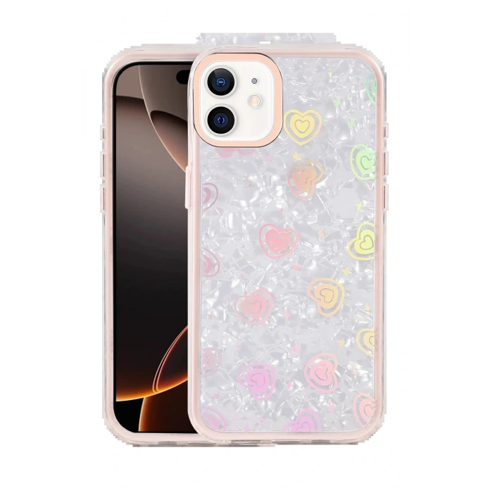 Apple iPhone 11 Lumi Desenli Kapak - Pembe