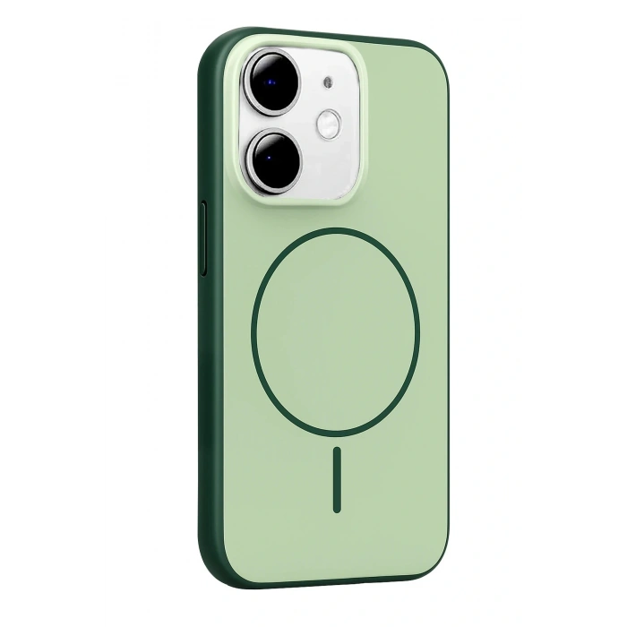 Apple iPhone 11 Neva Magsafe Kapak - Koyu Yeşil