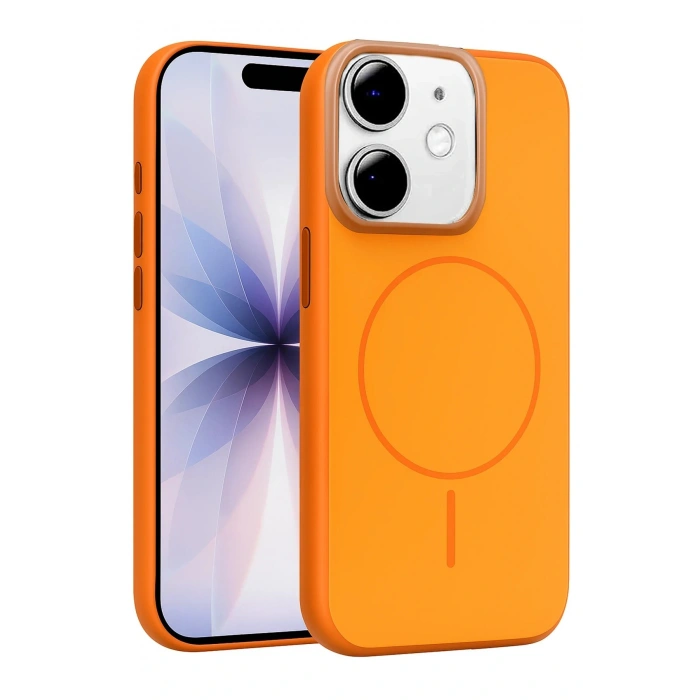 Apple iPhone 11 Neva Magsafe Kapak - Turuncu