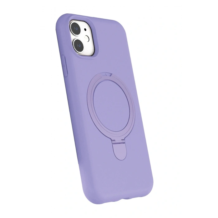 Apple iPhone 11 Regal Magsafe Standlı Kapak - Lila