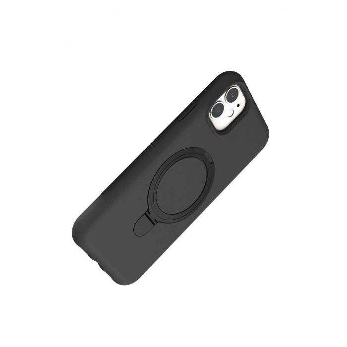 Apple iPhone 11 Regal Magsafe Standlı Kapak - Titan Gri