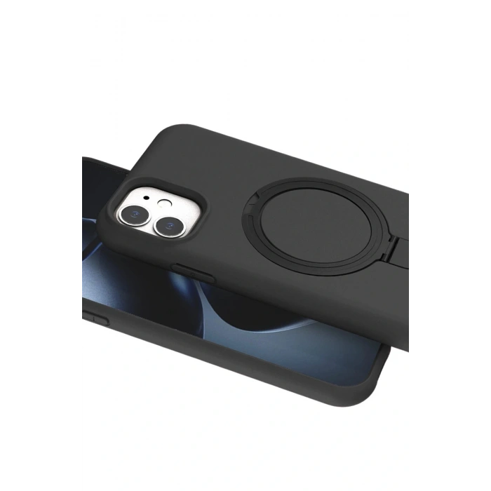 Apple iPhone 11 Regal Magsafe Standlı Kapak - Titan Gri