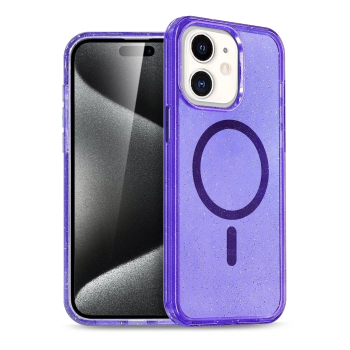 Apple iPhone 12 Star Magsafe Kapak - Mor