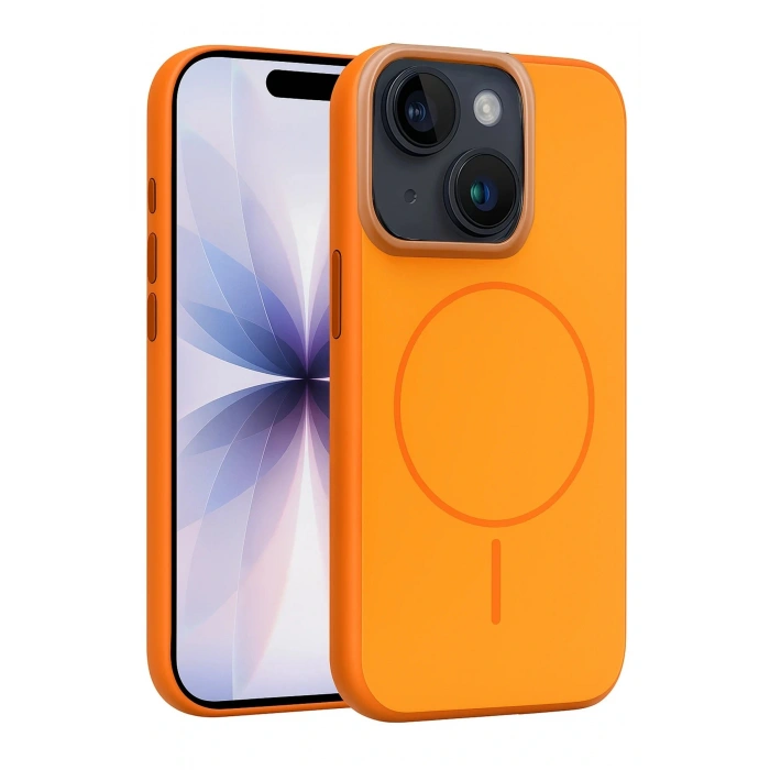 Apple iPhone 14 Neva Magsafe Kapak - Turuncu