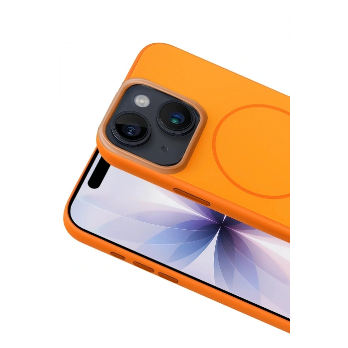 Apple iPhone 14 Neva Magsafe Kapak - Turuncu