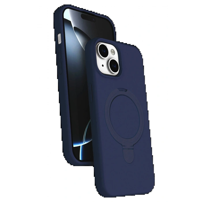 Apple iPhone 14 Regal Magsafe Standlı Kapak - Lacivert