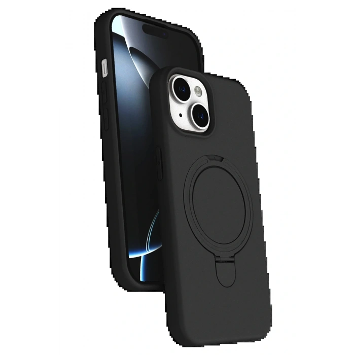 Apple iPhone 14 Regal Magsafe Standlı Kapak - Siyah
