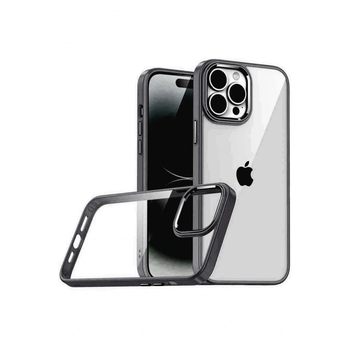 Apple iPhone 15 Pro Max Lensli Silikon - Siyah