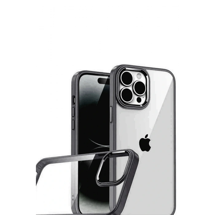 Apple iPhone 15 Pro Max Lensli Silikon - Siyah