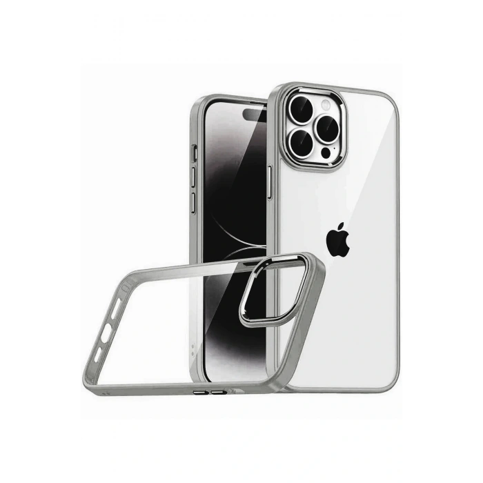 Apple iPhone 15 Pro Max Lensli Silikon - Titan Gri