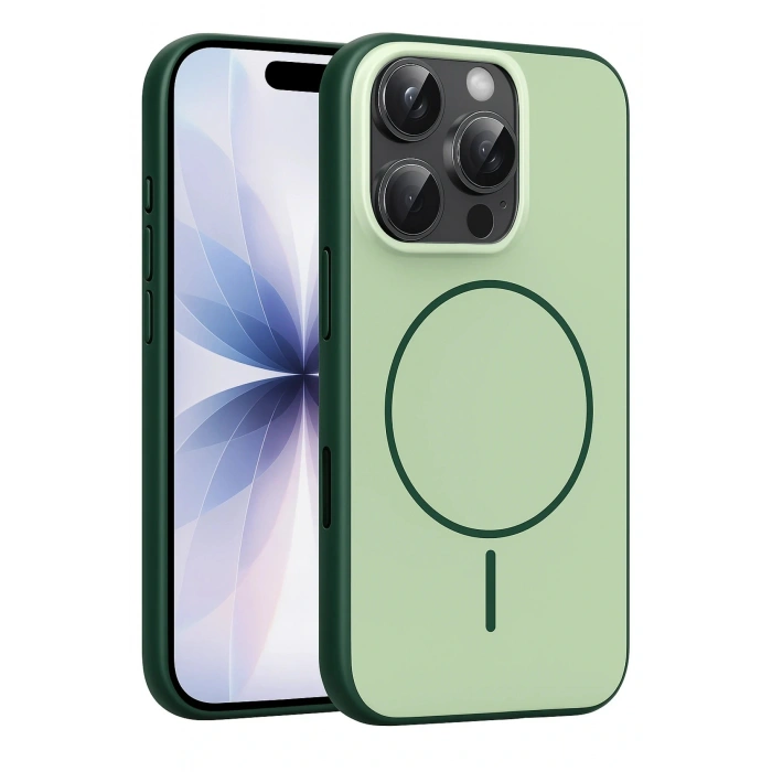 Apple iPhone 16 Pro Max Neva Magsafe Kapak - Koyu Yeşil