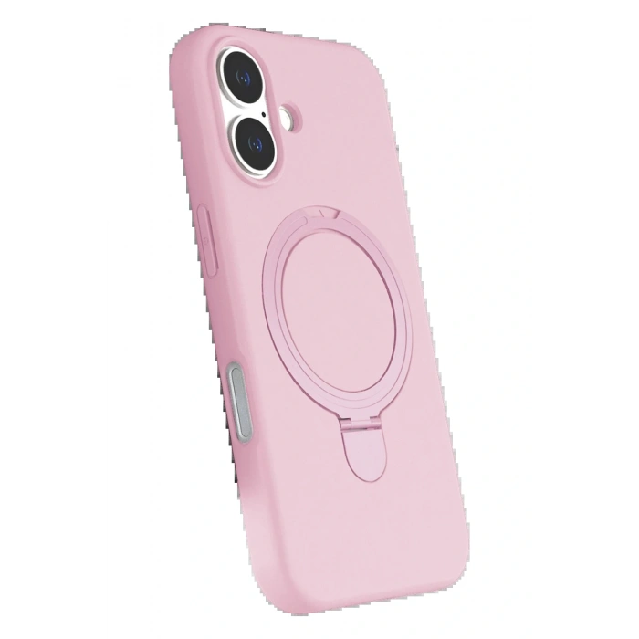 Apple iPhone 16 Regal Magsafe Standlı Kapak - Açık Pembe