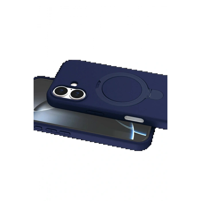 Apple iPhone 16 Regal Magsafe Standlı Kapak - Lacivert