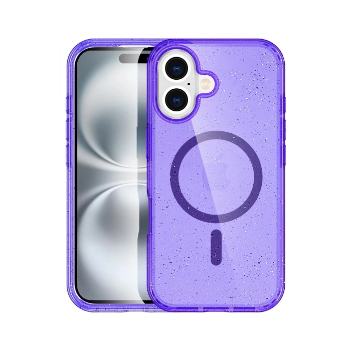 Apple iPhone 16 Star Magsafe Kapak - Mor